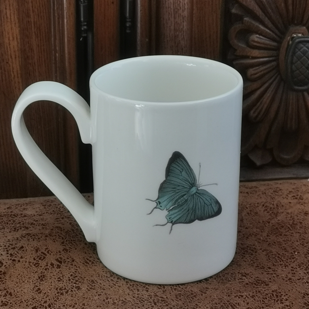 Pair Of Portmeirion "Botanic Garden" Butterfly & Floral Mugs - Picture 5 of 6